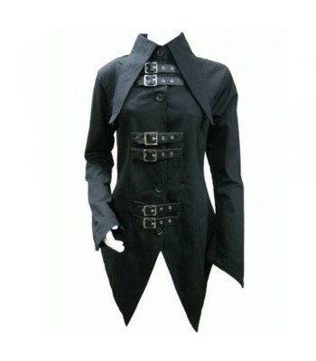 Women Gothic Coat Bondage Buckle Style Coat Jacket Steampunk Clothing